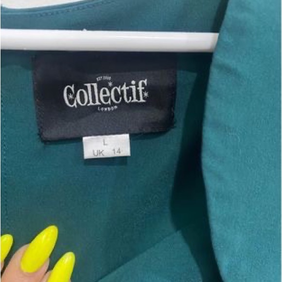 Collectif Emerald Green dress - Picture 3 of 3